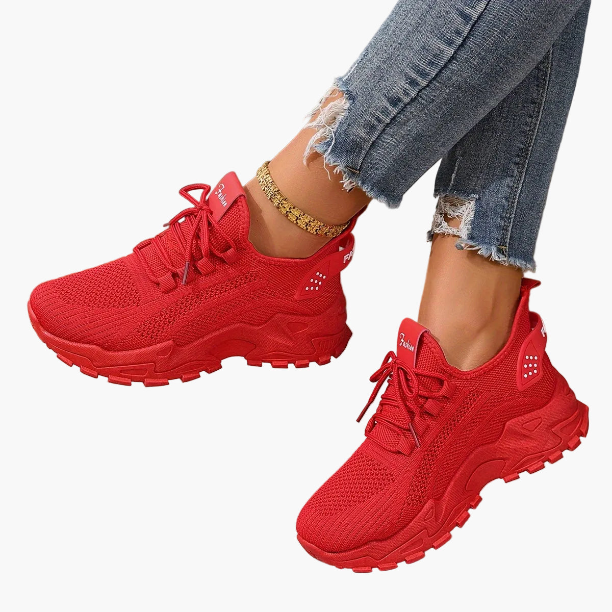 Dam Sneakers Sportig Stil Löparskor för Vardagsbruk och Träning