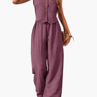Dam Byxdress Ärmös Elegant Västlook Vår/Sommar Fest & Vardag