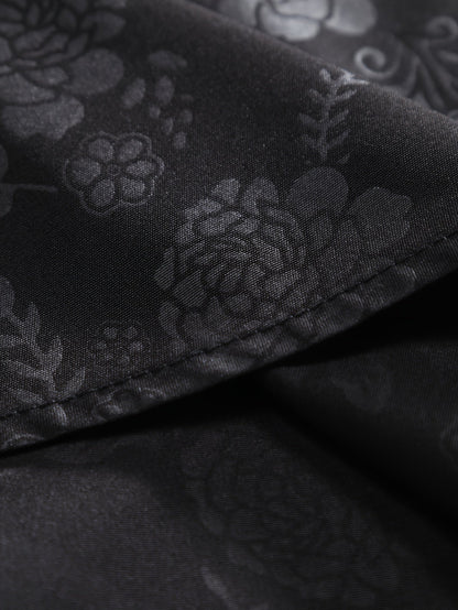 Herr Skjorta Kortärmad Blommig Mönster Casual Modern Stil