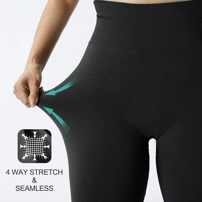 Dam Seamless Träningsleggings Hög Midja Lyftande Effekt Fitness