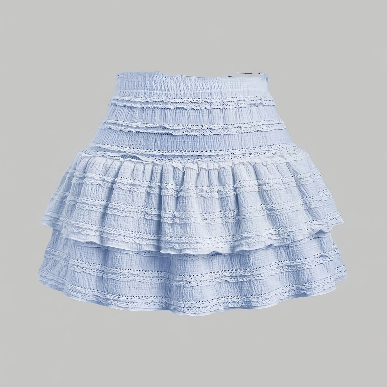 Dam Volangkjol Mini Söt Stil Vår/Sommar Fest och Vardag