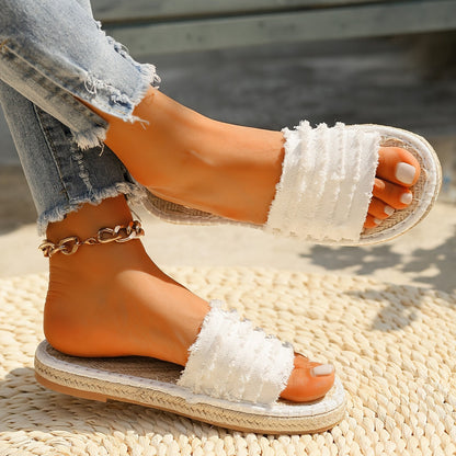 Dam Sandaler Bohemisk Slip-in Espadrille Stil för Sommar och Semester