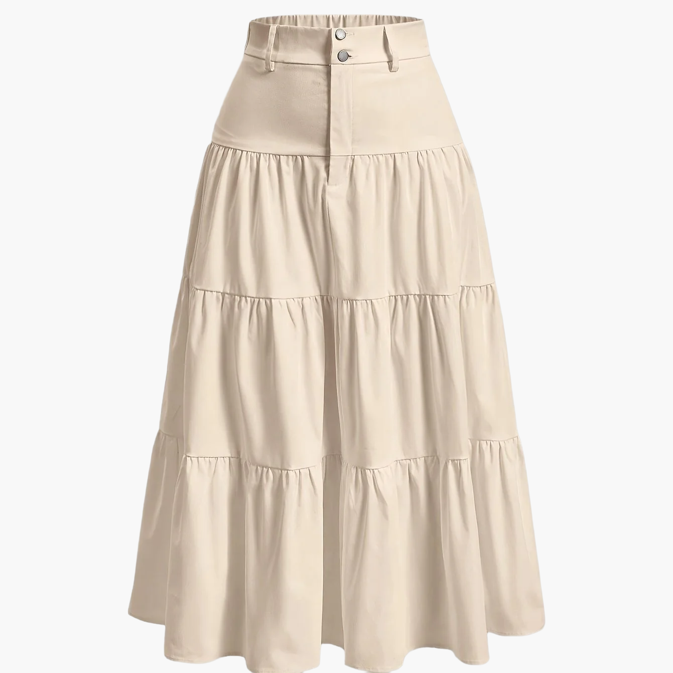 Dam Kjol A-linje Elegant Hög Midja Vår/Sommar