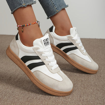 Dam Sneakers Retro Stil Vardagsträningsskor Avslappnad Komfort