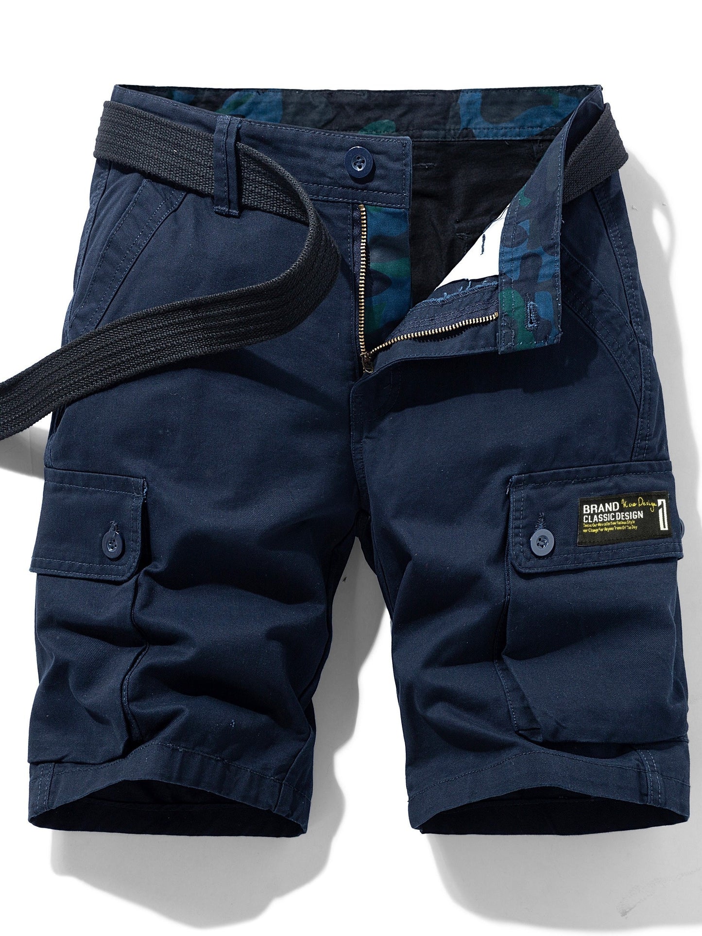 Herrar Cargo Shorts med Bälte – Klassisk och Praktisk för Vardag och Äventyr