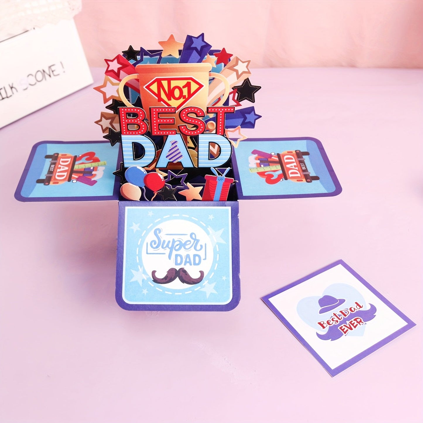 3D Pop-Up Gratulationskort för Herr – Bästa Pappa, Fars Dag och Födelsedag