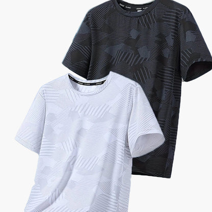 Herr T-shirt Set – Avslappnad Tropisk Stil, Perfekt för Vardagsbruk och Semester