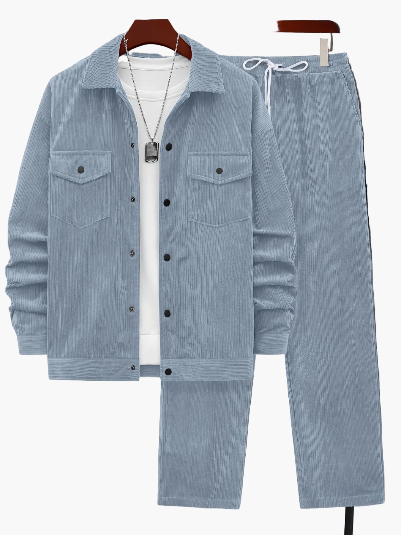 Herrset – Avslappnad jacka och byxa, modern stil för höst och vinter