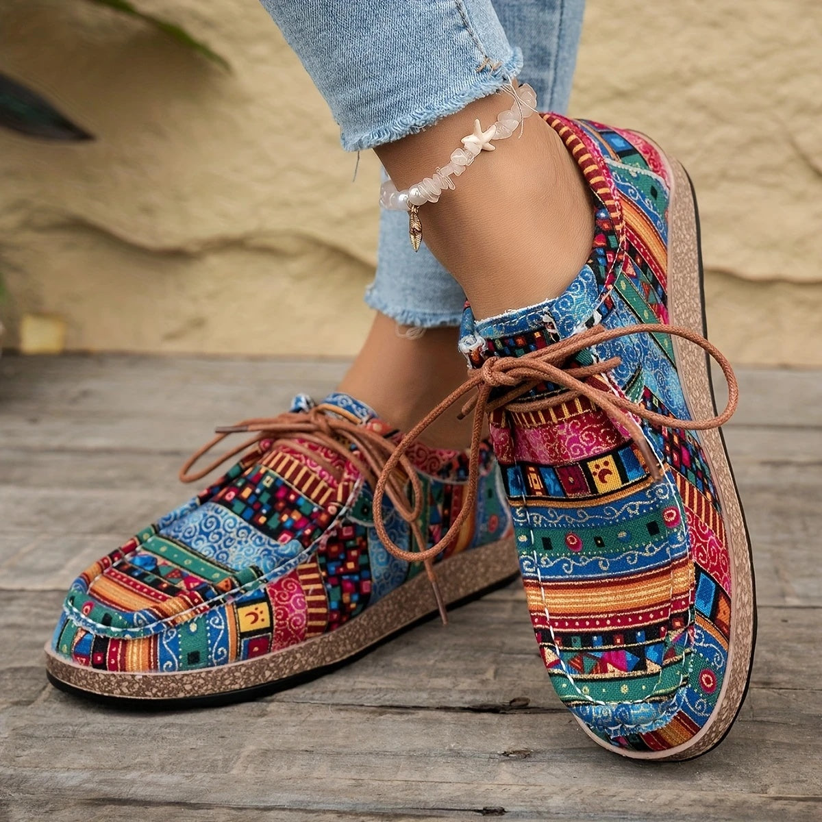 Damloafers med vintageinspirerat mönster – Bekväma vardagsskor med brogue-detaljer