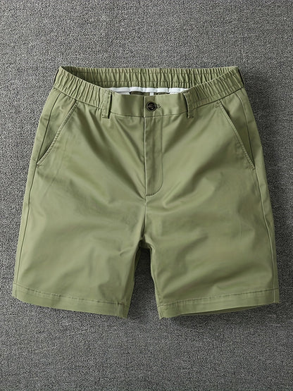 Herrarnas klassiska vardagsshorts med elastisk midja – stilrena och bekväma för fritid och stadsliv