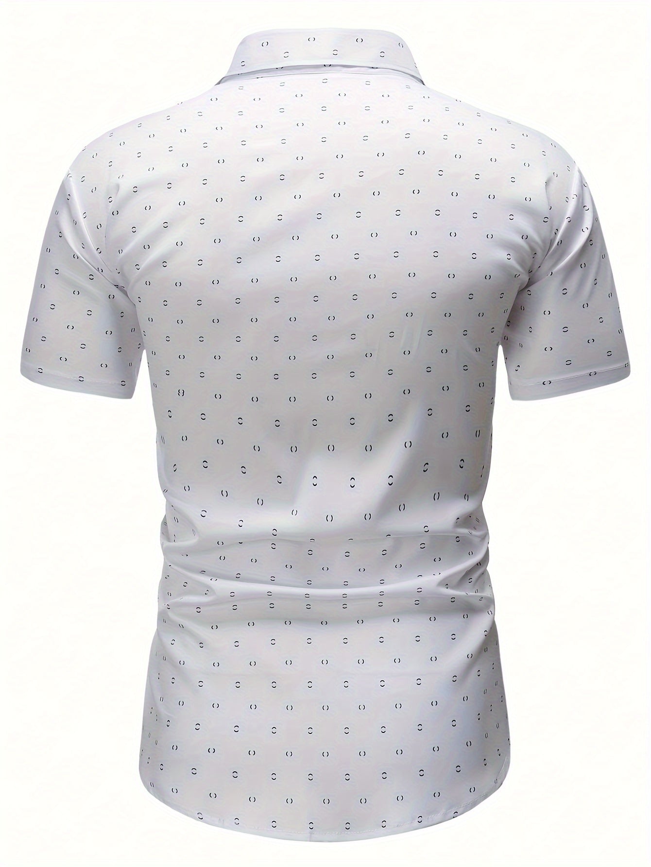 Herrskjorta Kortärmad Modern Business Casual Mönstrad Skjorta för Sommar