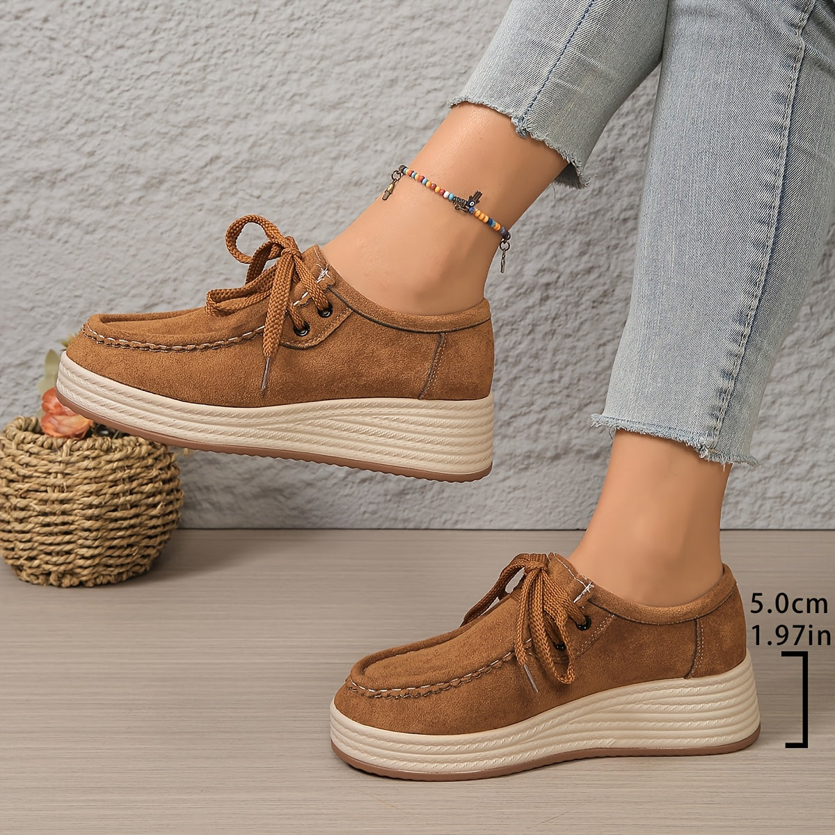 Dam Sneakers med Platåsula – Trendiga Lågskor för Vardagsbruk
