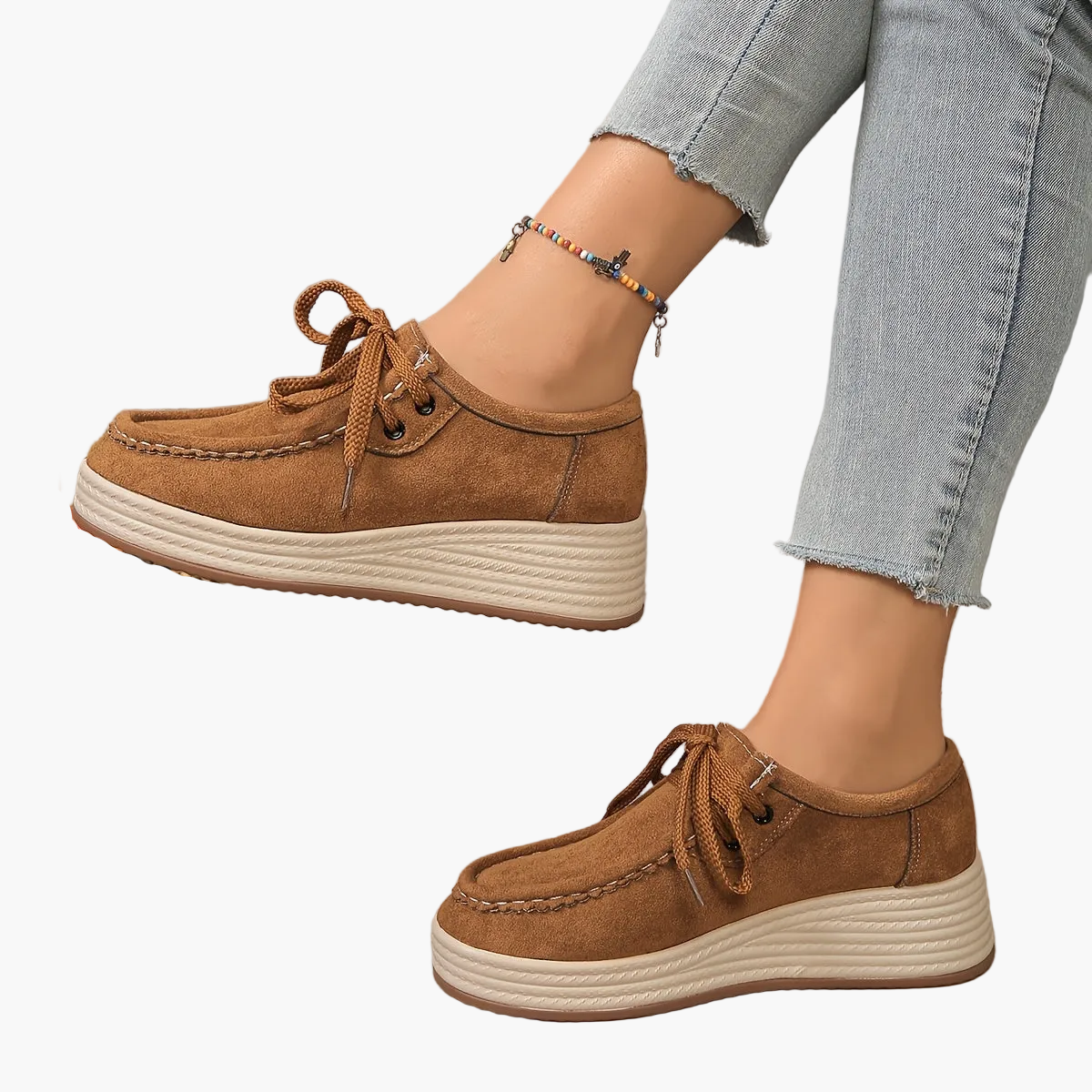 Dam Sneakers med Platåsula – Trendiga Lågskor för Vardagsbruk