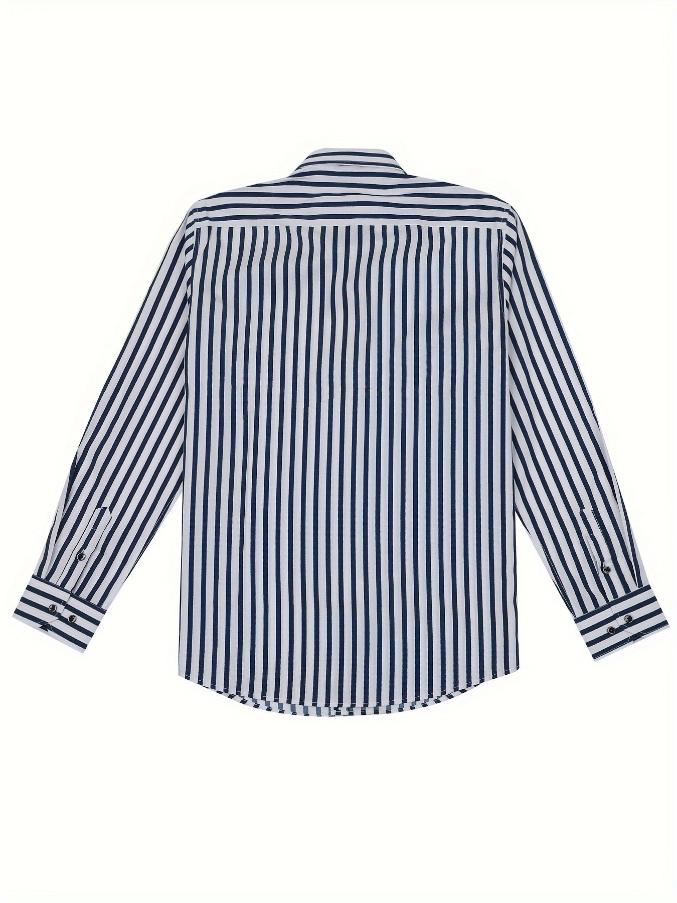 Herrskjorta Slim Fit Randig Stil för Vardagsbruk och Utekvällar