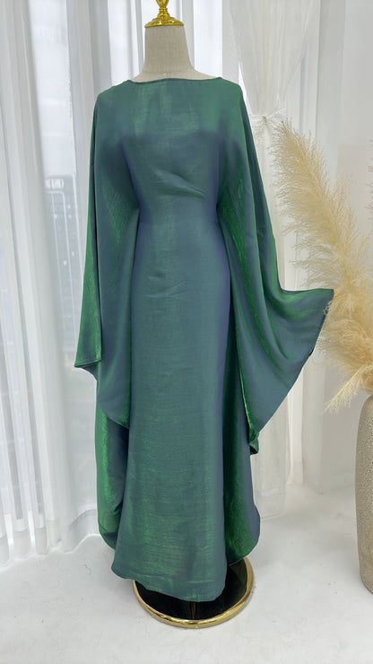 Dam Kaftan Festklänning Elegant Långärmad Lös Passform