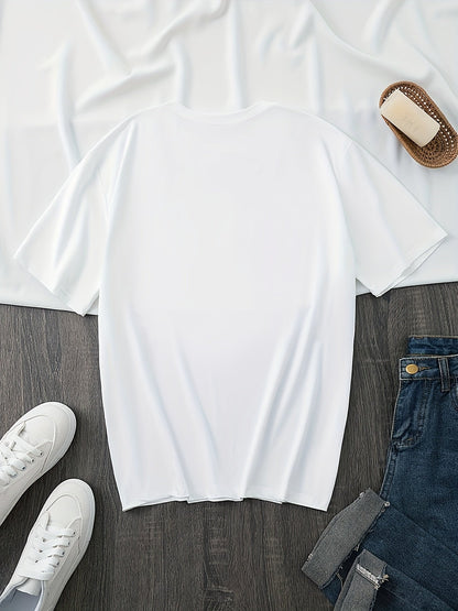 Herr T-shirt med rolig katt och retrotryck – Pew Pew Madafakas – Kort ärm, avslappnad stil
