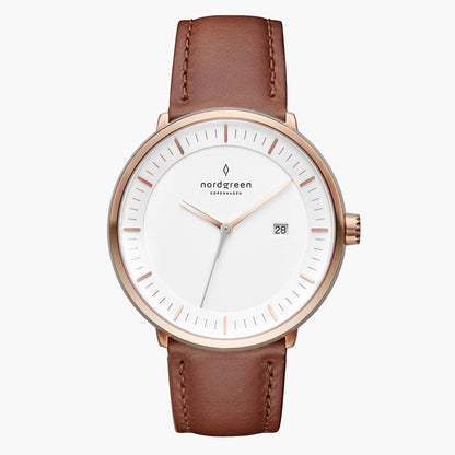 Charlotte – Unisex filosofklocka med konstläderarmband