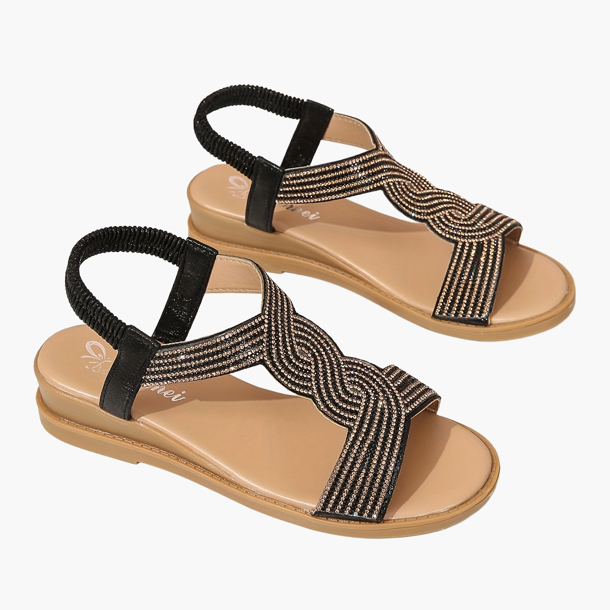 Dam Sandaler med Låg Klack – Trendiga Preppy Sommarskor för Vardag och Semester