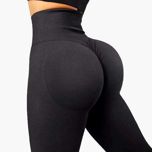 Dam Seamless Träningsleggings Hög Midja Lyftande Effekt Fitness