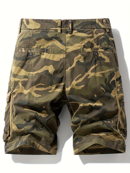 Herr Cargoshorts med Camouflagemönster – Lediga och Praktiska Shorts för Utomhusbruk