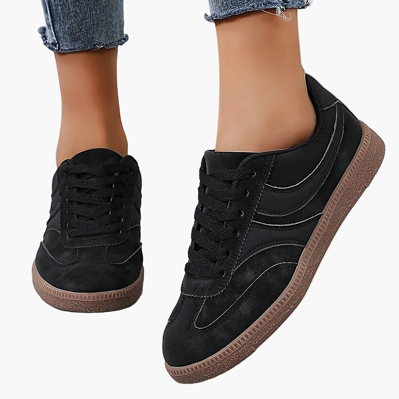 Dam Sneakers Vintage Stil Låga Skor för Vardag och Fritid