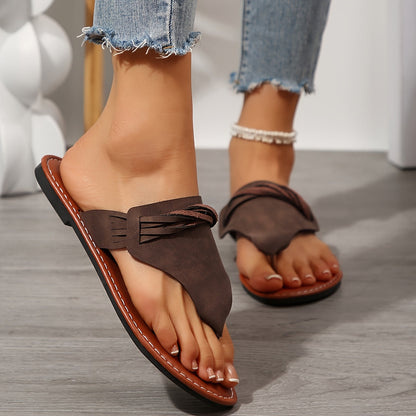 Dam Sandaler Fashion Slip-in Sommartofflor med Flätad Detalj och Öppen Tå