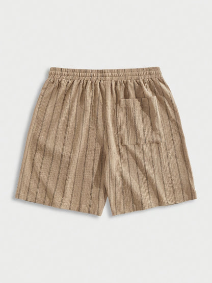 Herr Shorts med Smala Ränder – Avslappnad och Trendig Stil för Fritid eller Sport