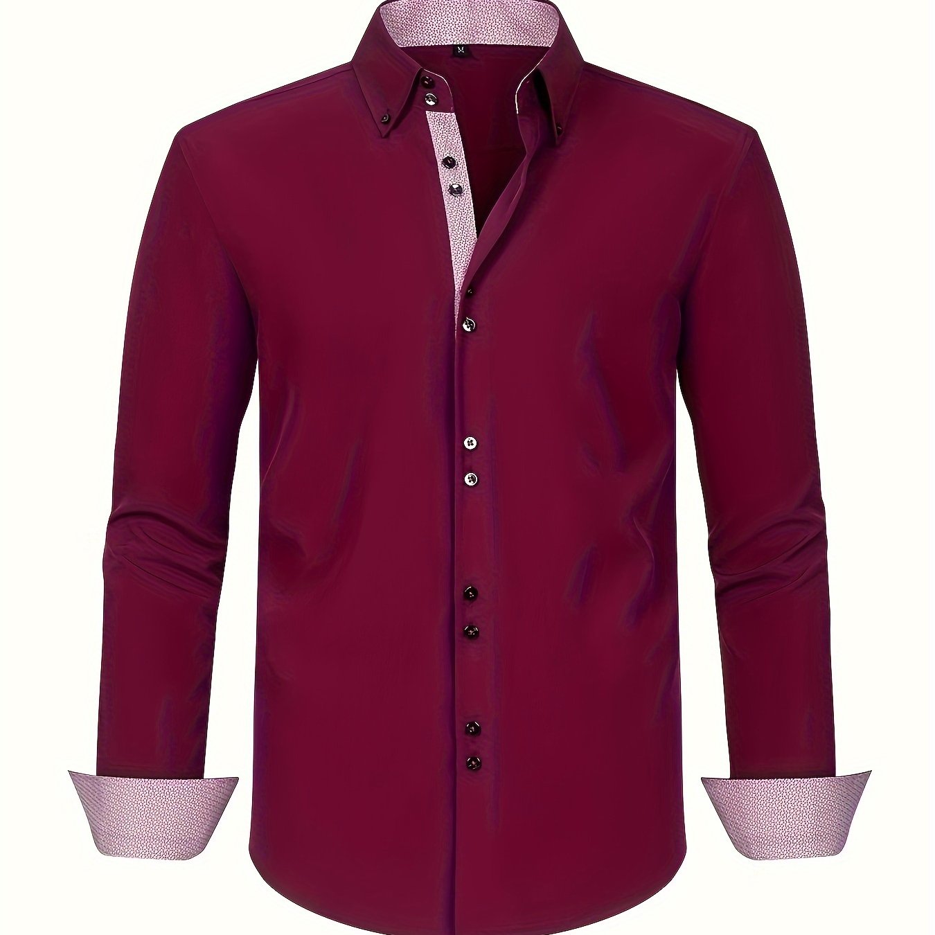 Herrskjorta Elegant Affärslook Långärmad Slim Fit – Perfekt för Kontor och Fest