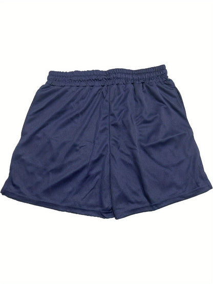 Herrar Sportiga Basketshorts med Texttryck "HIT HARD" – Trendiga Shorts för Träning och Aktiv Livsstil