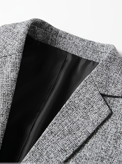 Herr Kavaj - Modern Stil för Affär och Fest, Enkelknäppt, Vår/Sommar