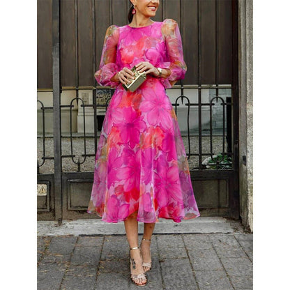 Julia – Sommarens Mode Mesh Blommklänning