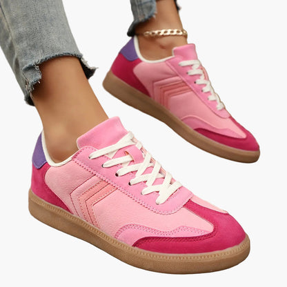 Dam Sneakers Retro Stil Färgblock Vardagsskor