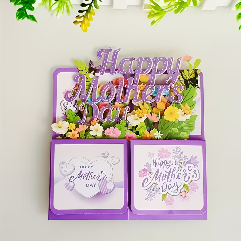 Pop-up 3D Blomsterkort för Mors dag – Dekorativt och minnesvärt gåvokort för kvinnor