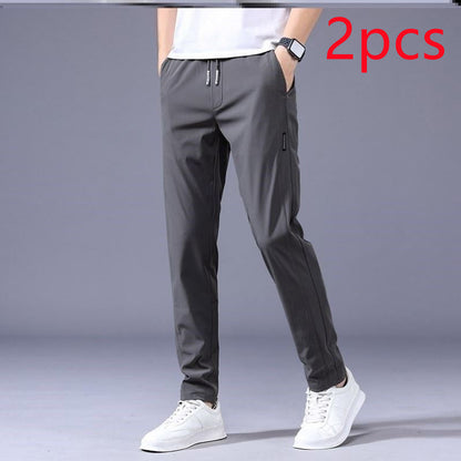 Chris – Lösa Rak Sweatpants i Koreansk Stil