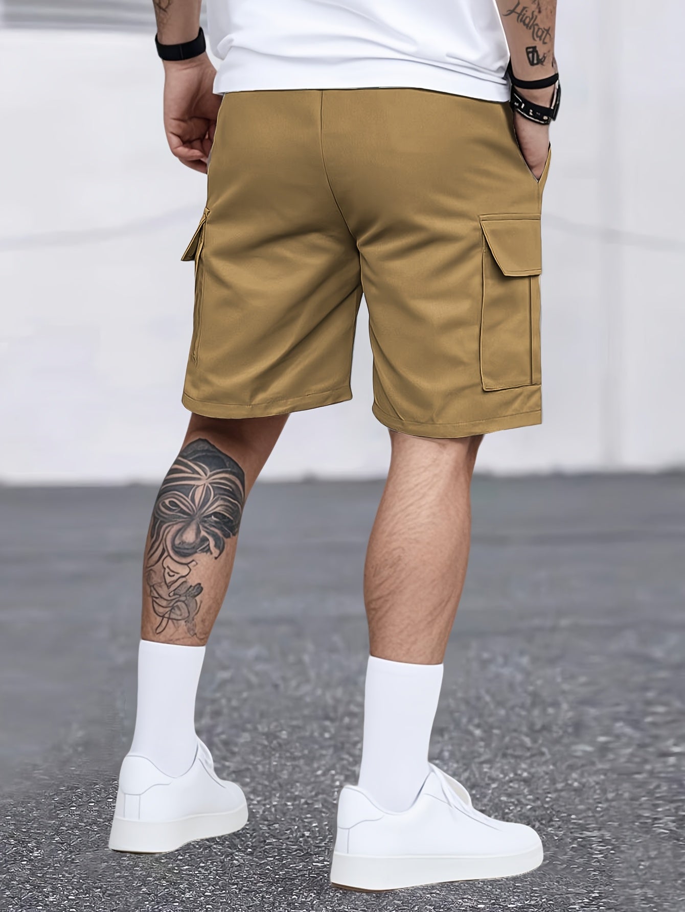 Herr Cargo Shorts Med Fickor – Avslappnad Urban Stil För Vardag och Träning