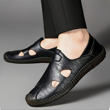 Herrar Casual Slip-On Sandaler med Andningshål – Perfekt för Sommar och Vardag