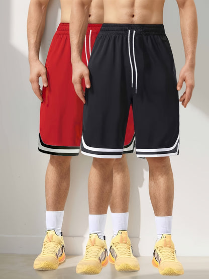Herrar Basketshorts 2-pack – Sportiga Långa Shorts för Träning och Fritid