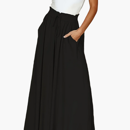 Damernas vida byxor med hög midja och avslappnad stil för vardagsbruk