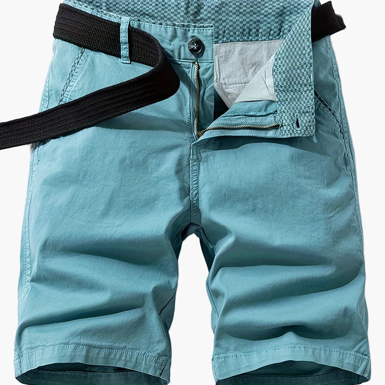 Herr Bermuda Shorts med Bälte – Avslappnad Stil för Sommar och Fritid