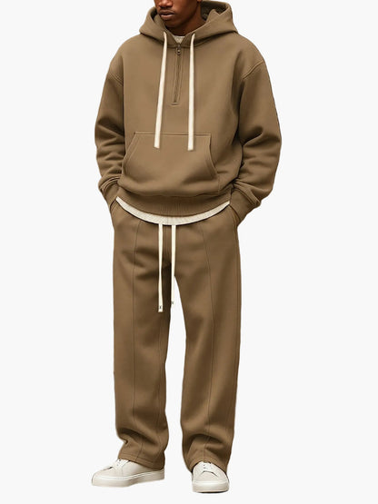 Herr Lounge Set – Avslappnad Hoodie och Byxa för Vardag och Fritid