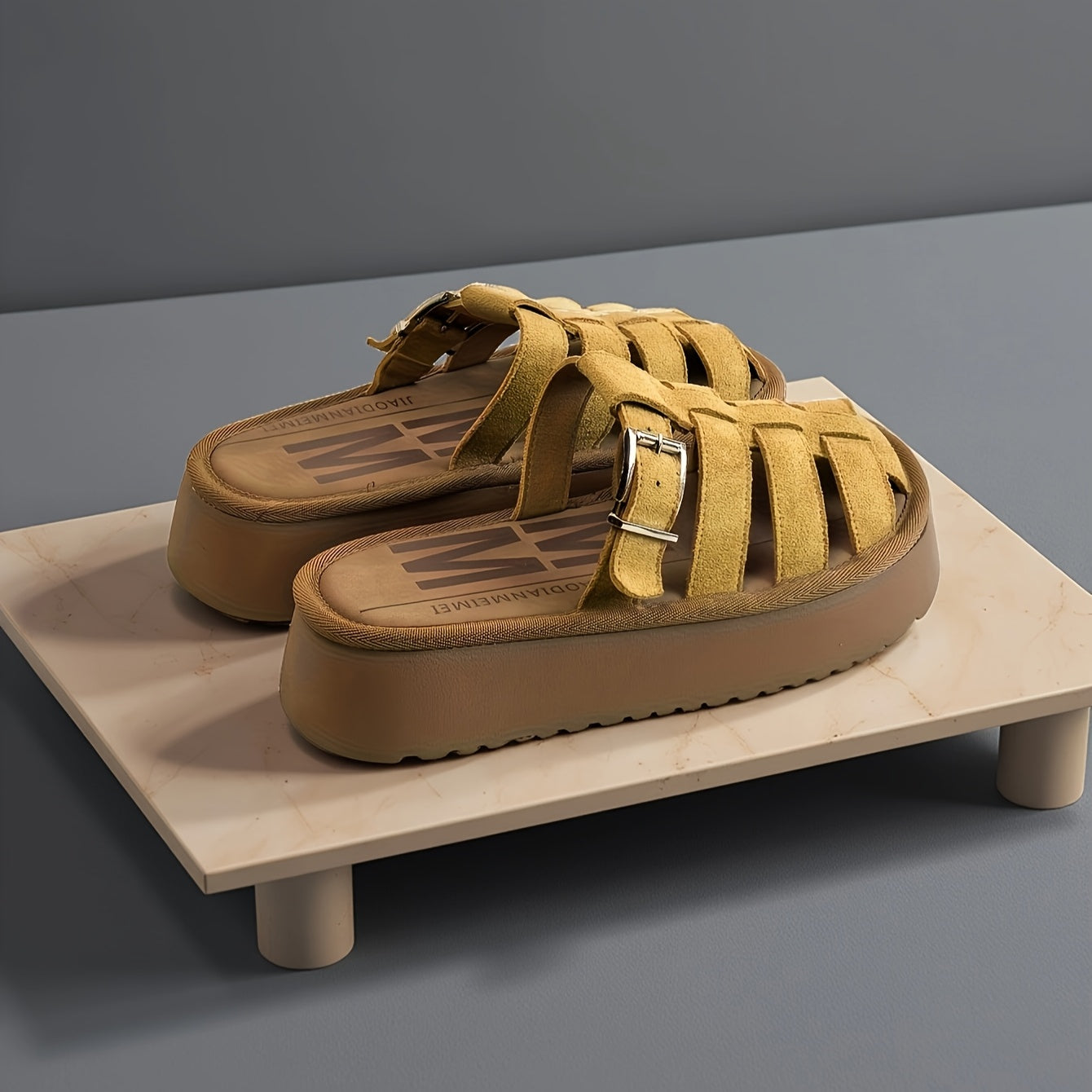 Dam Sandaler Slip-In Fisherman Plattform Trendig Vardagssko