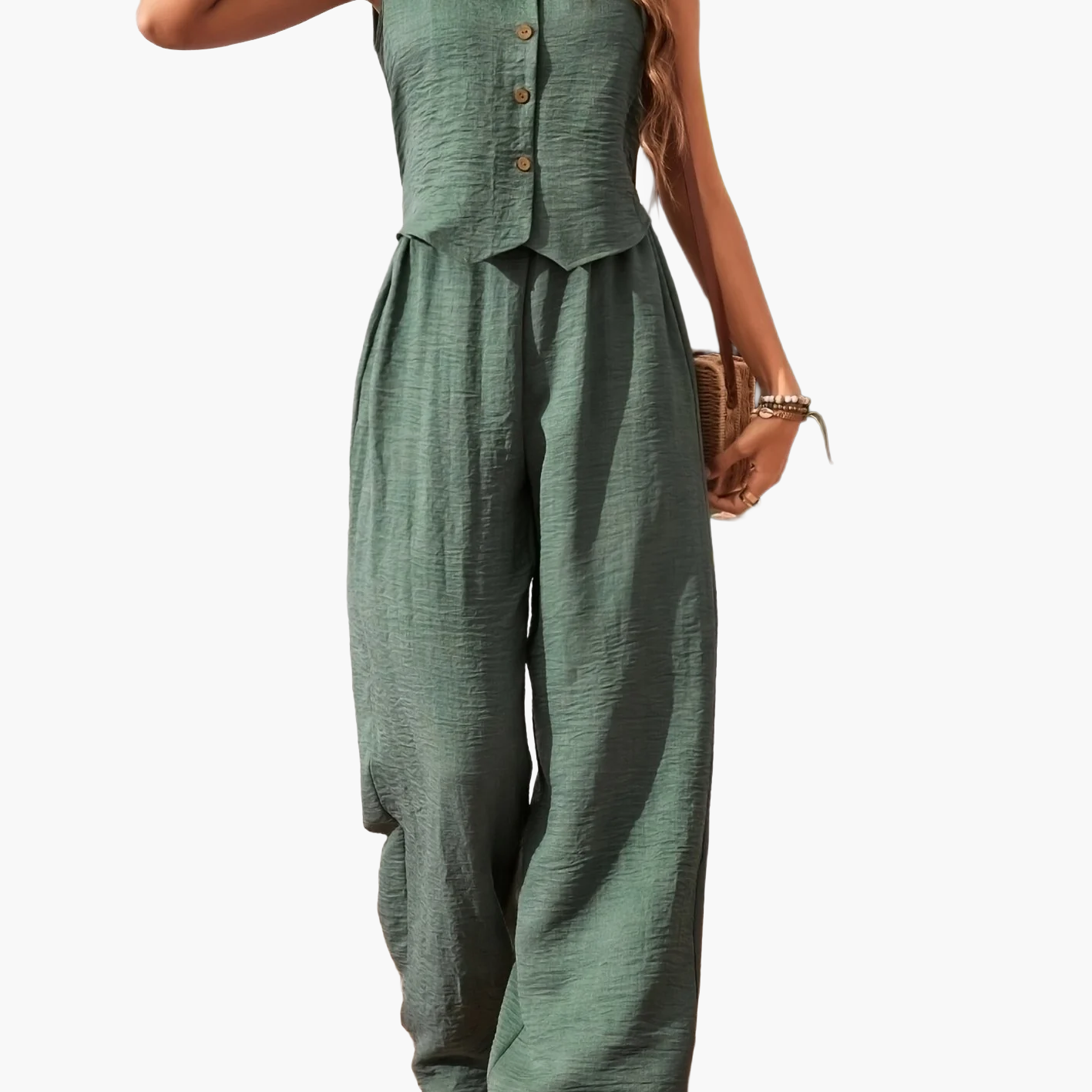 Dam Byxdress Ärmös Elegant Västlook Vår/Sommar Fest & Vardag