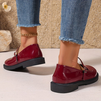 Dam Mary Jane Skor – Klassiska Preppy Loafers för Vardag och Fest