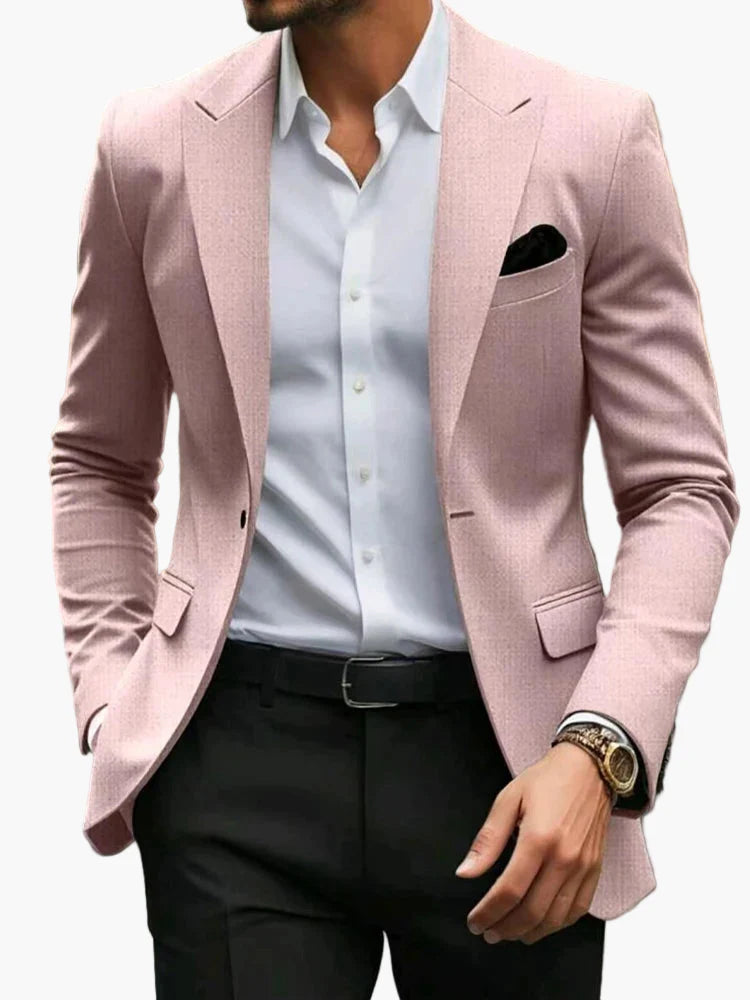 Herr Blazer Kavaj Slim Fit Elegant Affärslook Fest & Kontor