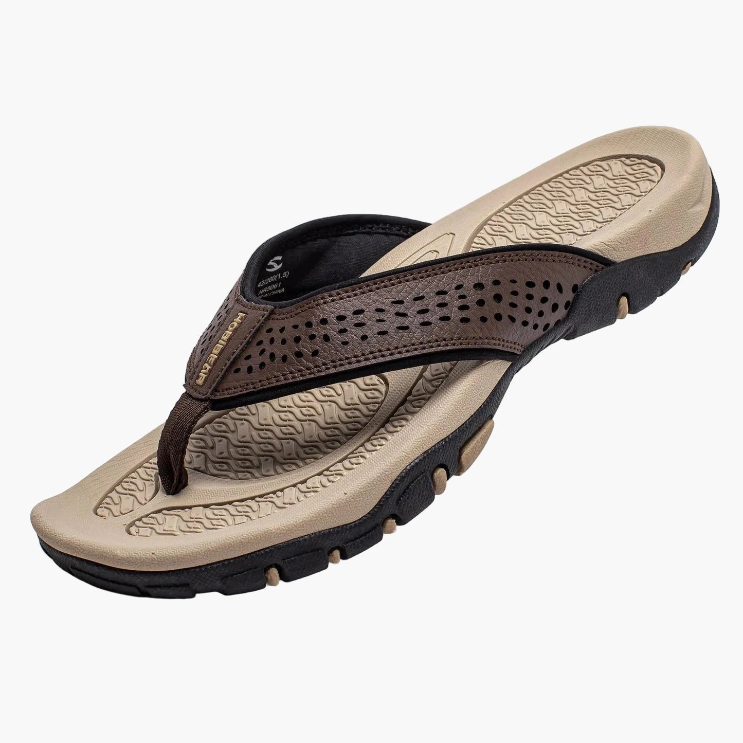 Herrsandal Flip-Flop Sport med Stötdämpning och Fotvalvsstöd – Perfekt för Strand, Promenader och Vardag