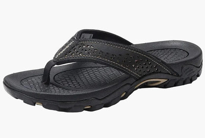 Herrsandal Flip-Flop Sport med Stötdämpning och Fotvalvsstöd – Perfekt för Strand, Promenader och Vardag