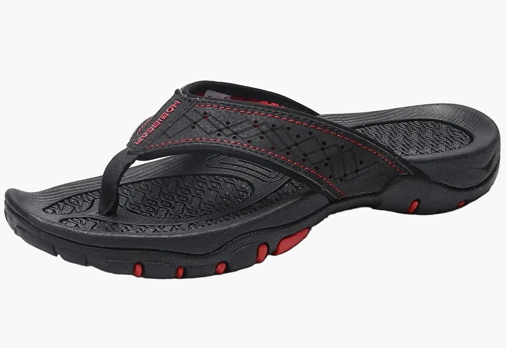 Herrsandal Flip-Flop Sport med Stötdämpning och Fotvalvsstöd – Perfekt för Strand, Promenader och Vardag