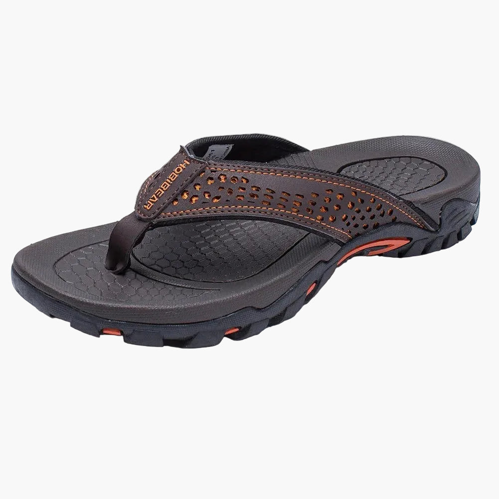 Herrsandal Flip-Flop Sport med Stötdämpning och Fotvalvsstöd – Perfekt för Strand, Promenader och Vardag