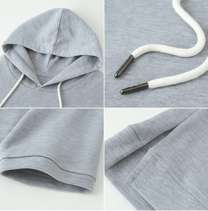 Dam Kortärmad Hoodie med Huva – Avslappnad och Modern Streetwear för Vardagsbruk