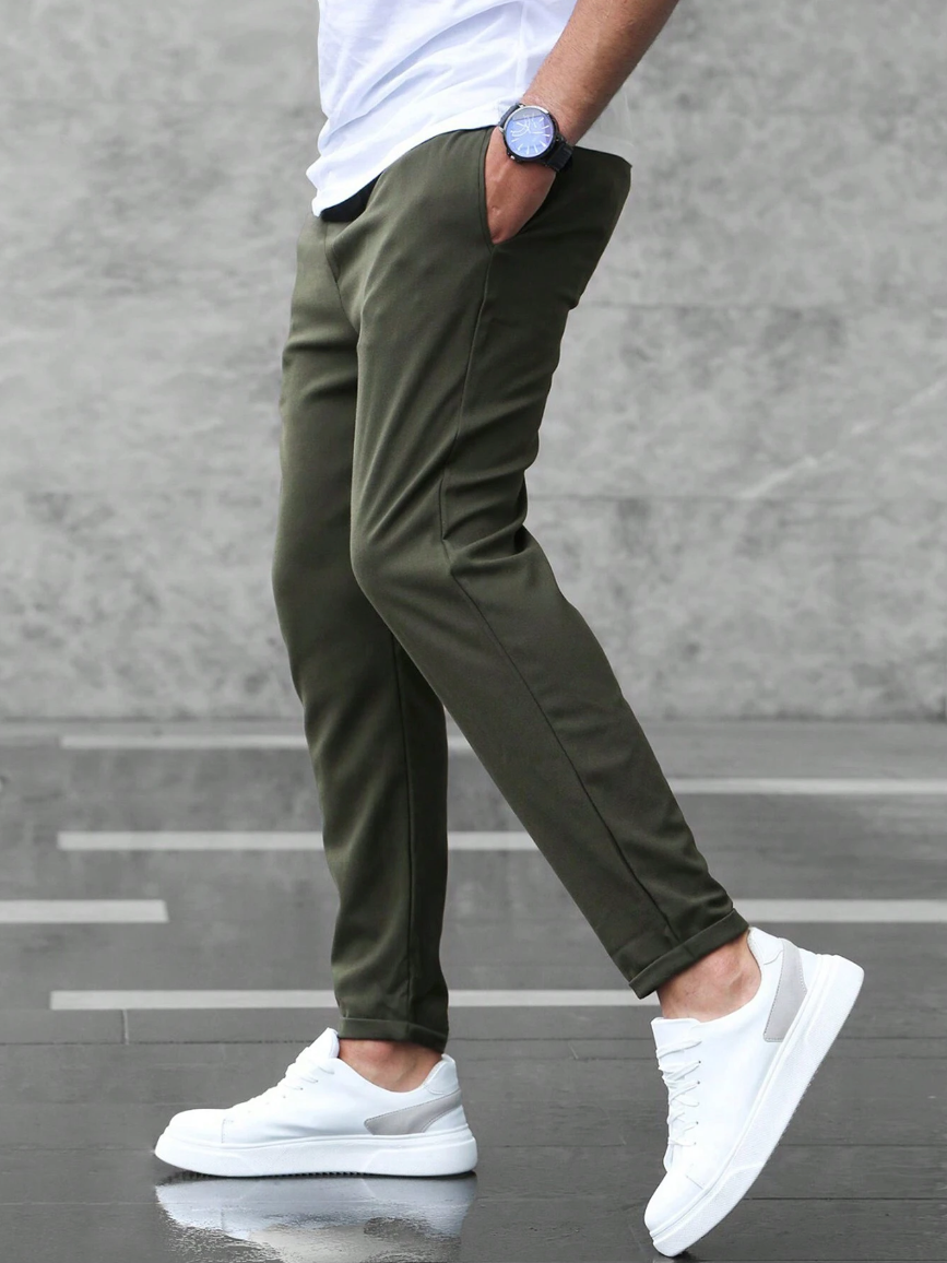 Herr Joggers Slim Fit – Sportiga och Eleganta Byxor för Vardagsbruk och Träning